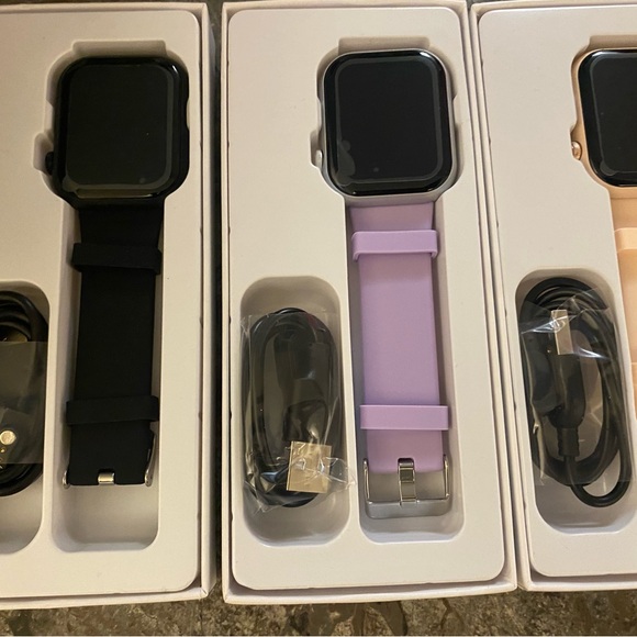 Smart Fit Smartwatch Trio - Black Purple and Tan